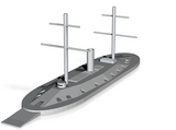 USS Dunderberg (Price for PAINTED Model - Unpainted Available on Shapeways)